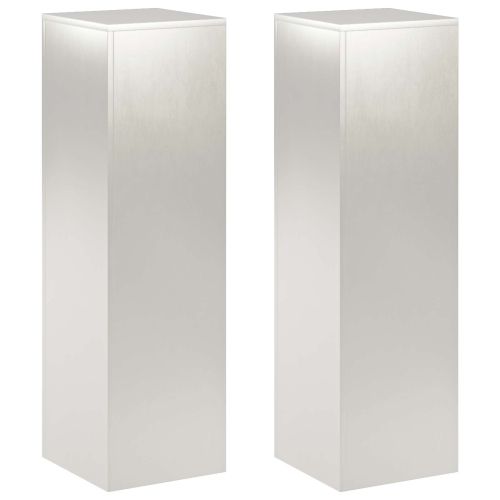 Стойка за растения 2 pcs Сребристо 30 x 30 x 100 см Стомана