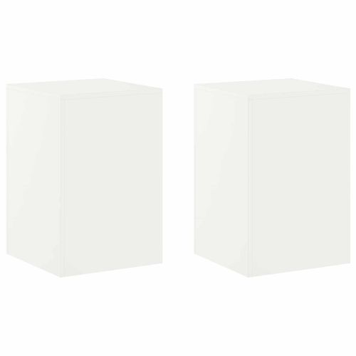Стойка за растения 2 pcs Бяло 40 x 40 x 60 cm Стомана