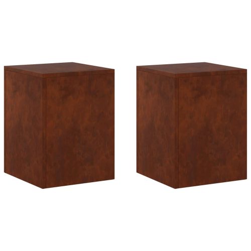 Стойка за растения 2 pcs Ръждясало 30 x 30 x 40 cm