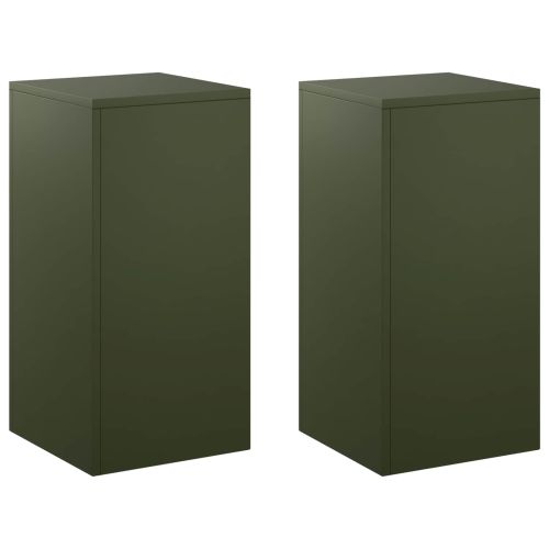 Стойка за растения 2 pcs Маслиненозелено 30 x 30 x 60 cm