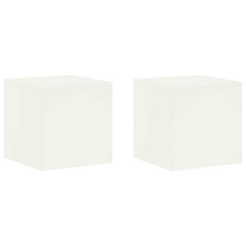 Стойка за растения 2 pcs Бяло 40 x 40 x 40 cm Стомана