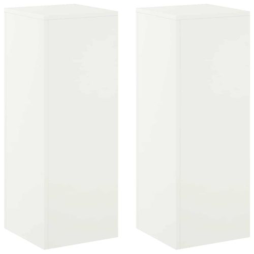 Стойка за растения 2 pcs Бяло 30 x 30 x 80 cm Стомана