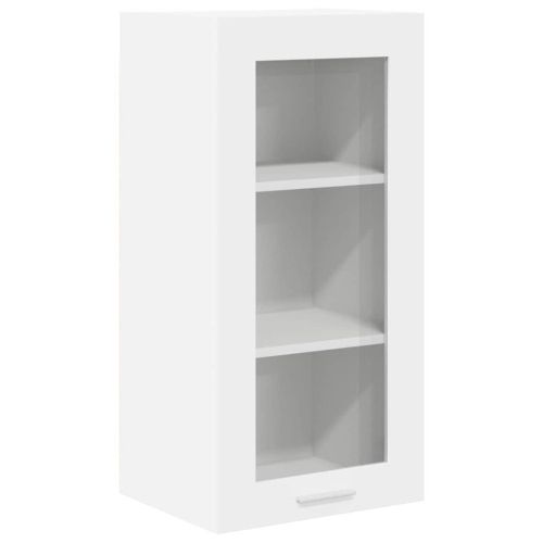 Висящ шкаф Бяло 40 x 31 x 80 см Инженерна дървесина