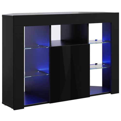 Ъглов кабинет за LED телевизор 100x40x68см Черно