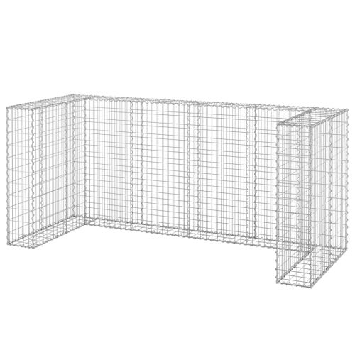 Габионна стена за контейнери поцинкована стомана 254x100x110 см