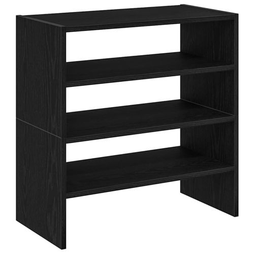 Поставки за обувки, 2 бр, стифируеми, черен дъб, 60x30x30,5 см