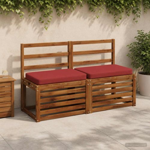 Калъфи за пейки, 2 части VUGHT 2 pcs 100% полиестер Червено