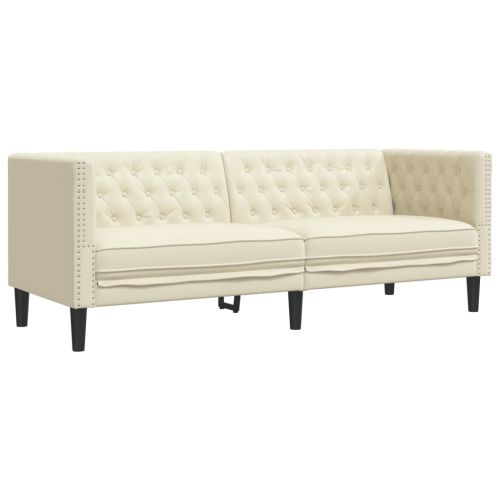 Комплект диван от 2 части Chesterfield Cream Faux Leather