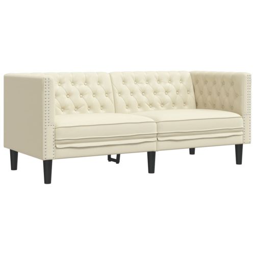 Комплект диван от 2 части Chesterfield Cream Faux Leather