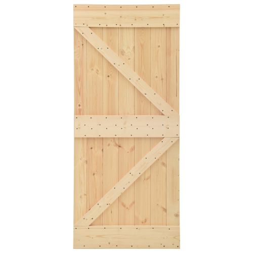 Преплъзваща се врата 90 x 210 cm Масивна борова дървесина