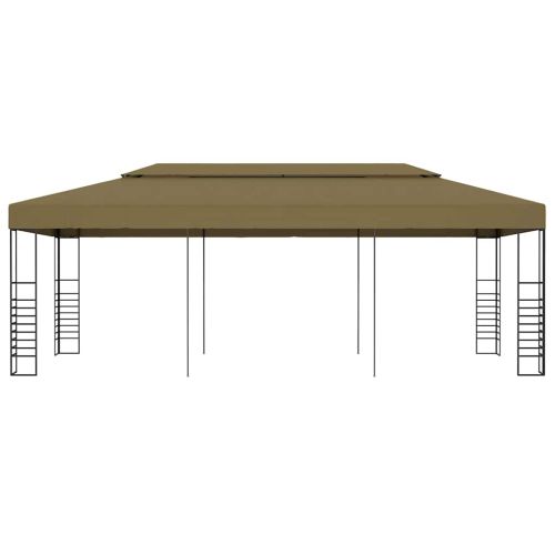 Градинска шатра, 6x3x2,7 м, таупе, 180 г/м²