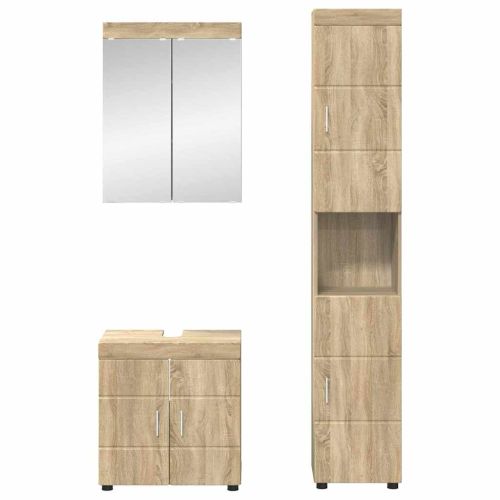 Комплект мебели за баня TULUM 3 бр. Сонома дъб 60 x 34 x 63 см