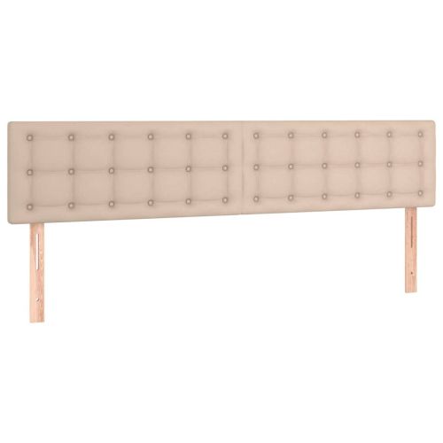 LED Горна табла за легло, капучино, 160x5x78/88 см