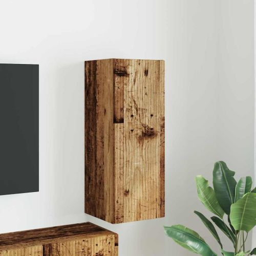 TV стенен шкаф 30 x 31 x 80 см Старо дърво Инженерна дървесина