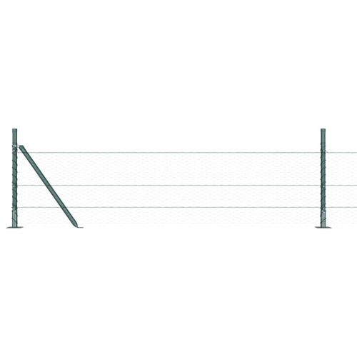 Шестоъгълна ограда с бетонна основа 100 x 0,4 м Зелено Мрежа