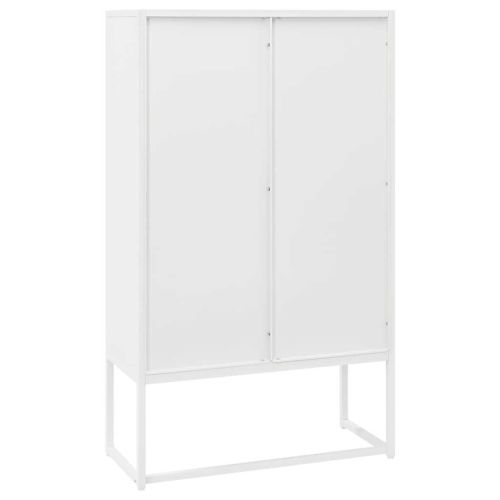 Висок шкаф, бял, 80x35x135 см, стомана