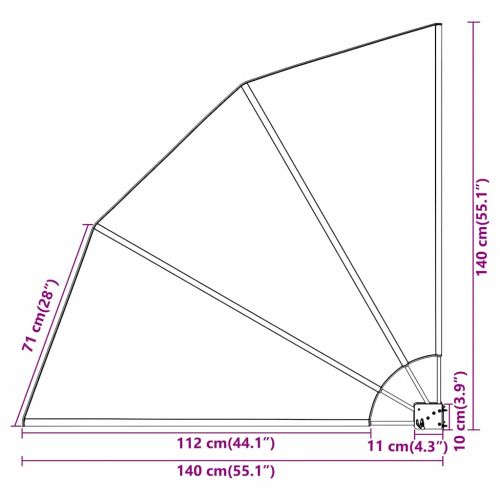 Прозорец за балкон Правоъгълна 140 x 140 cm Полиестер