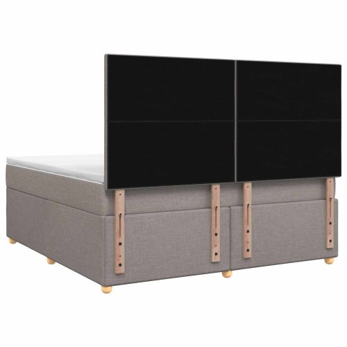 Континентално легло с матрак Таупе 160 x 200 cm Текстил