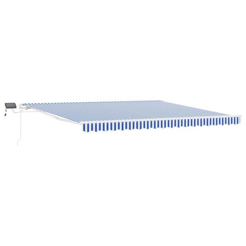 Прибираща се тента Синьо и бяло 450 × 300 cm