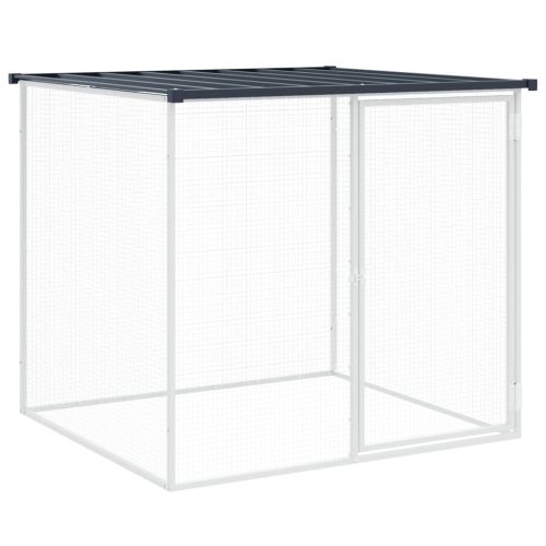 Клетка за пилета с покрив антрацит 603x98x90 см стомана