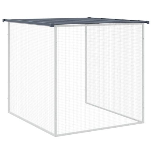 Клетка за пилета с покрив антрацит 603x98x90 см стомана