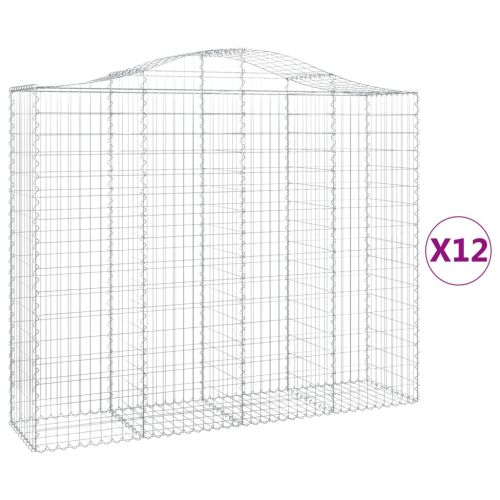 Габионни кошници арка 12 бр 200x50x160/180см поцинковано желязо