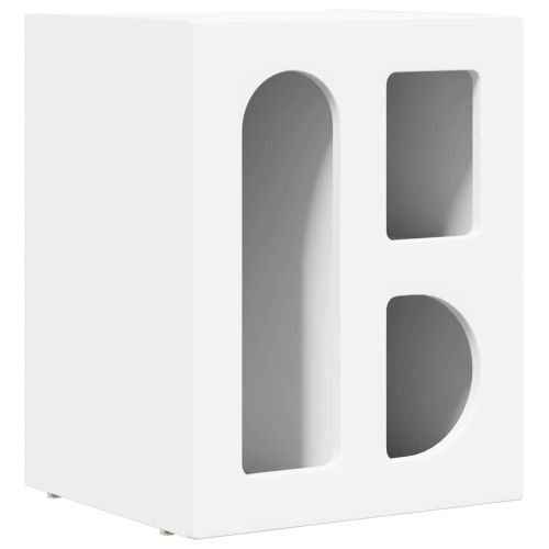 Нощно шкафче ELST Бяло 40 x 35 x 50 см Инженерна дървесина
