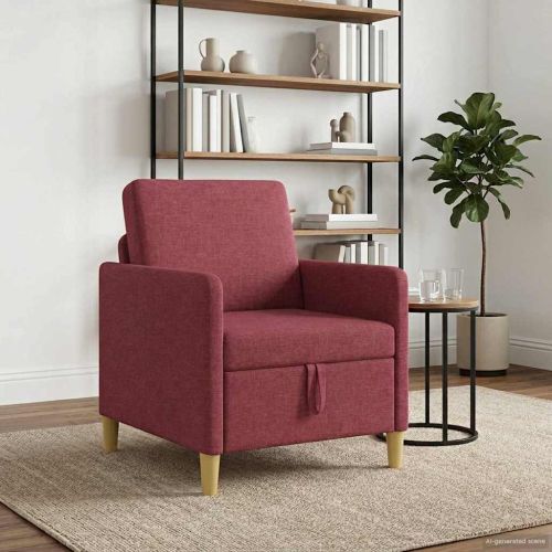 Диван с storage Виненочервен 72 x 78 x 87 см Полиестер