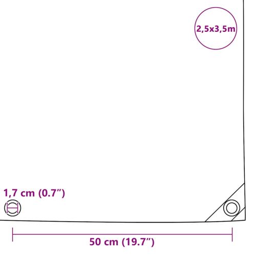 Тарпулини Синьо 2,5 x 3,5 m Канва с PVC покритие
