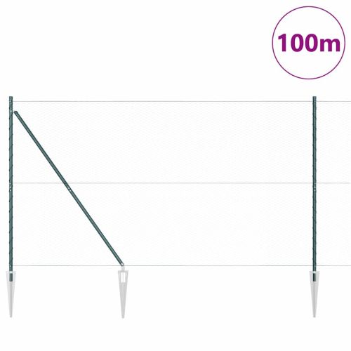 Шестоъградно ограждение с кол 100 x 1,5 м Зелено Мрежа