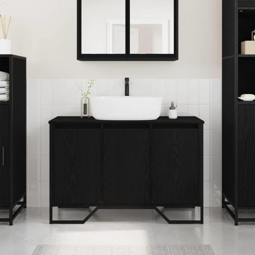 Шкаф за мивка в баня Черния дъб 91 x 35 x 60 см