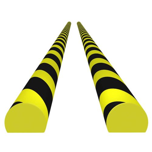 Ъглови протектори 2 бр жълто и черно 4x3x100 см PU