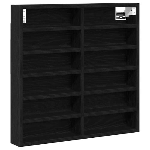 Витрина Монтиране на стена Черния дъб 60 x 8,5 x 58 см