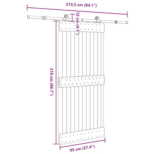 Преплъзваща се врата NARVIK 95 x 210 см (213,5 см)