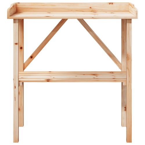 Маса за разсаждане с рафт 78x38x82,5 см масивна ела