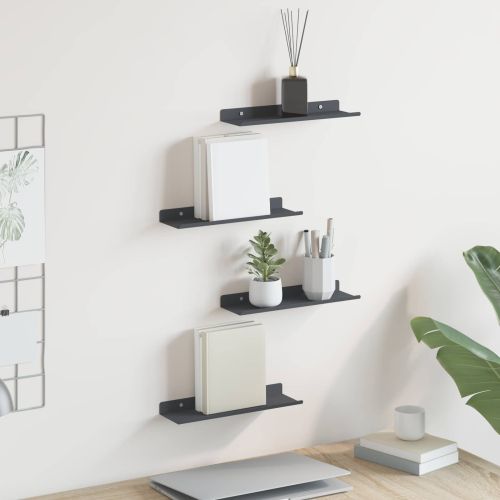 Плаващ рафт 4 бр. Антрацит 30 x 9 x 2,5 см Стомана
