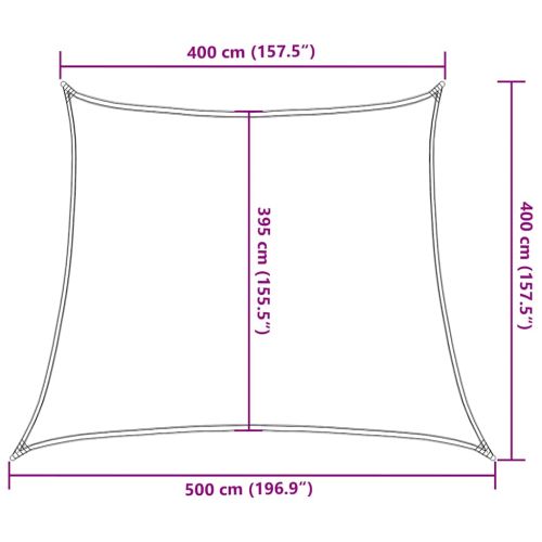 Sunshade Sail 160 g/m² Trapezium Black 4/5x4 m HDPE - Untranslated