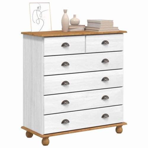 Шкаф с чекмеджета с чекмедже ASKIM Бяло 91 x 40 x 95,5 см