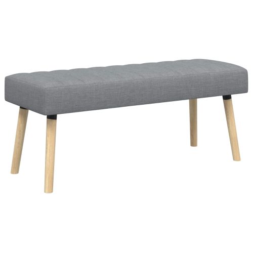 Пейка с канали Светлосиво 110 x 40 x 46 cm Текстил