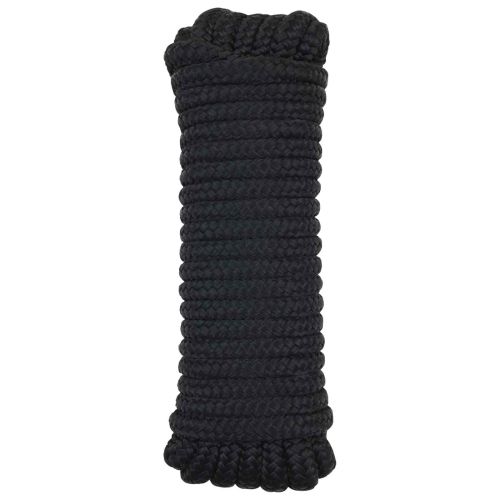 Въже за лодка 12 mm 15 m Черно Полиестер
