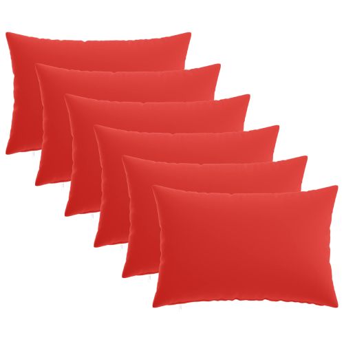 Калъфка за възглавница 6 pcs HEERLEN Червено 30 x 50 cm