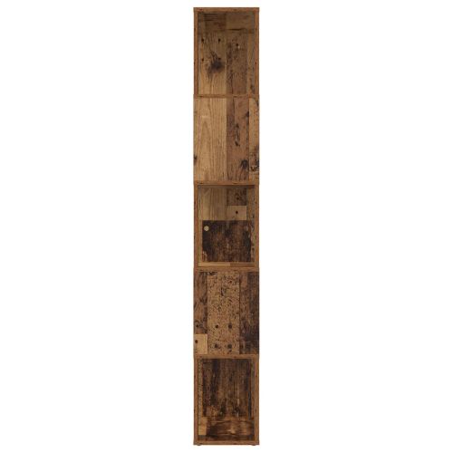 Шкаф за книги 80 x 24 x 159 см Инженерна дървесина Старо дърво