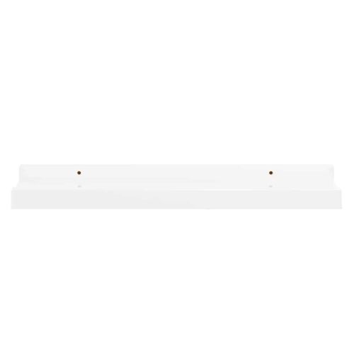 Стенни рафтове, 4 бр, бял гланц, 40x9x3 см