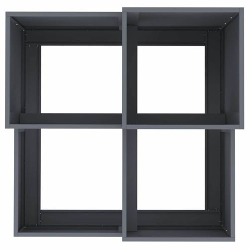 Градинска саксия Антрацит 80 x 80 x 60 см Стомана