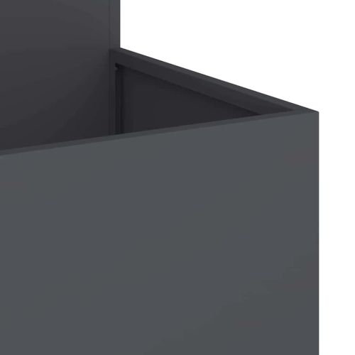 Градинска саксия Антрацит 80 x 80 x 60 см Стомана