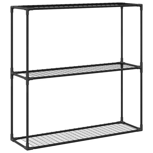 3-етажна стойка за растения Черно 100 x 32 x 102 см Стомана
