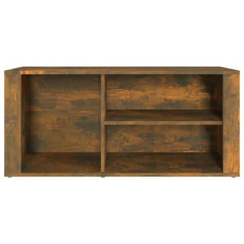 Шкаф за обувки, опушен дъб, 100x35x45 см, инженерно дърво