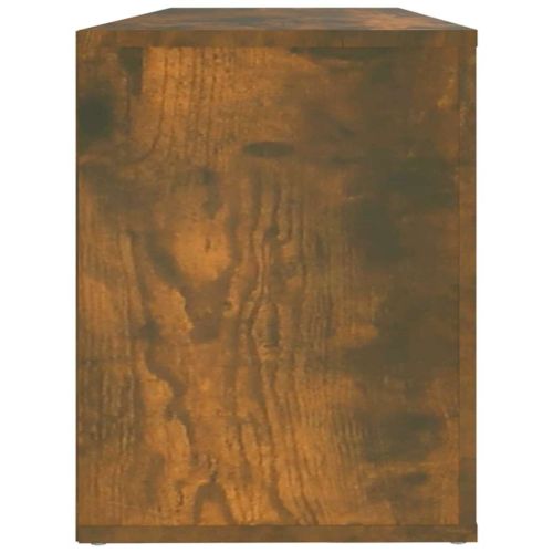 Шкаф за обувки, опушен дъб, 100x35x45 см, инженерно дърво