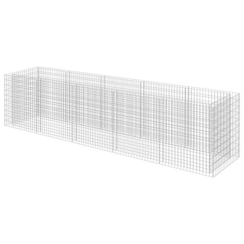 Габион повдигната леха, поцинкована стомана, 450x90x100 cм
