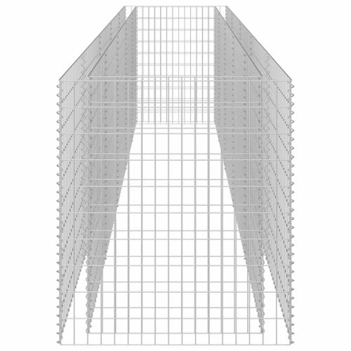 Габион повдигната леха, поцинкована стомана, 450x90x100 cм